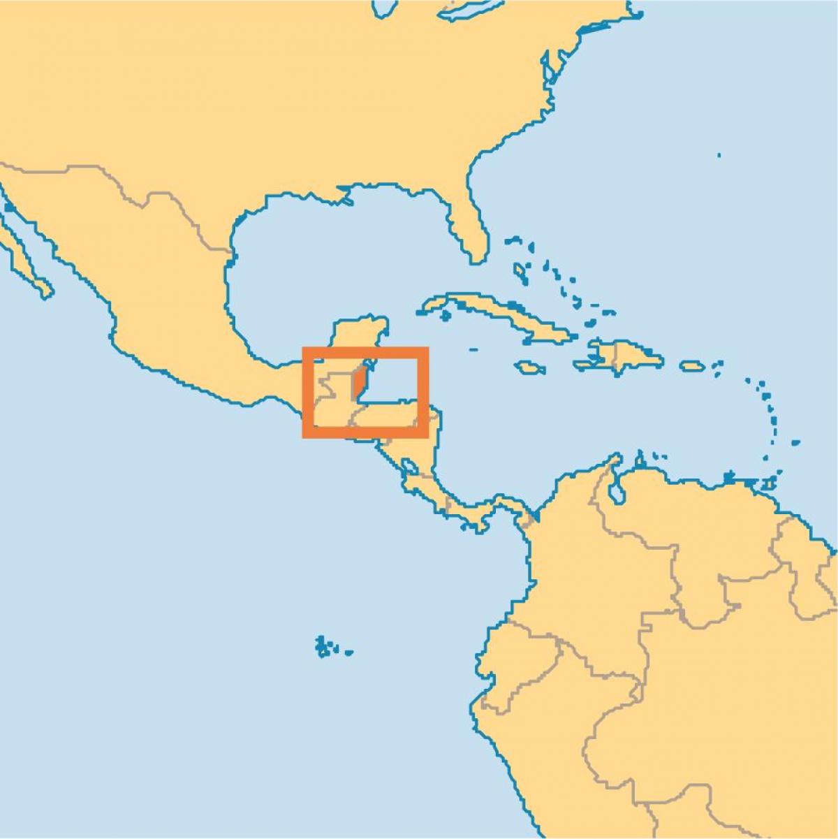 Belize plats på världskartan