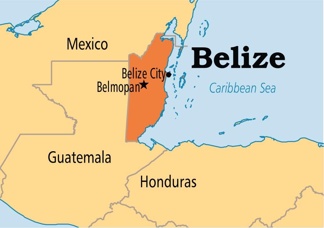 karta över belmopan Belize