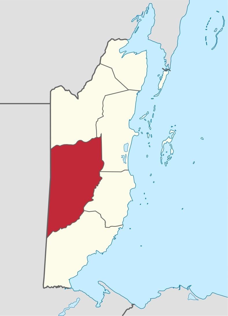 cayo district Belize karta