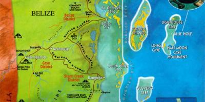 Belize ruiner karta