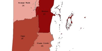 Karta Belize befolkning