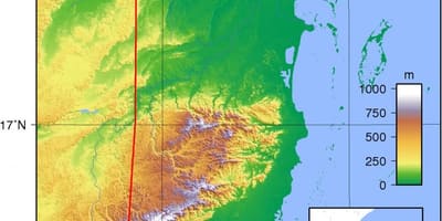 Karta Belize höjd 