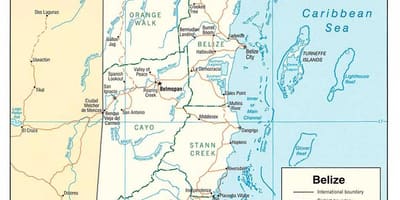Belize floder karta