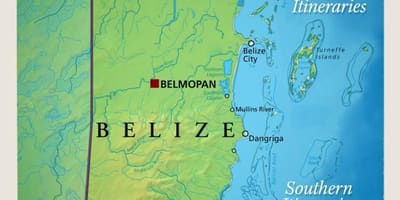 Karta Belize segling