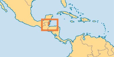 Belize plats på världskartan