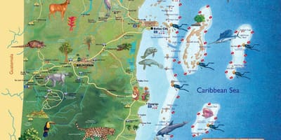 Karta Belize vattenfall 