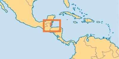 Belize plats på världskartan