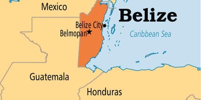 Karta över belmopan Belize