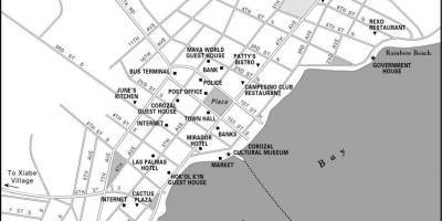 Karta över corozal town Belize