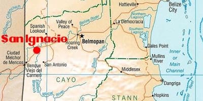 Karta över san ignacio Belize